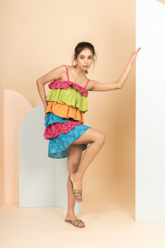 Rainbow Ruffle Dress